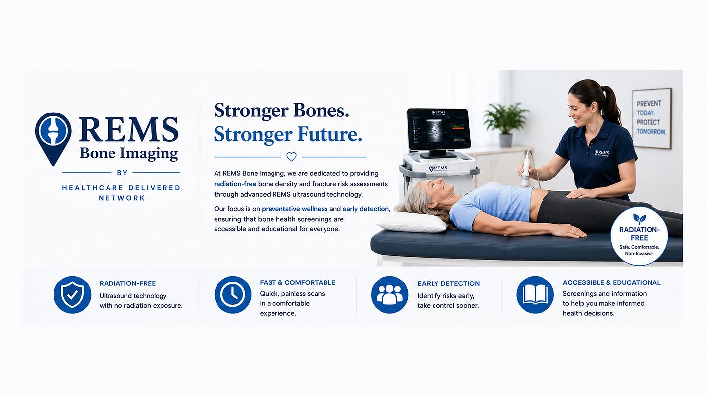 REMS Bone Imaging β physician performing radiation-free bone density scan